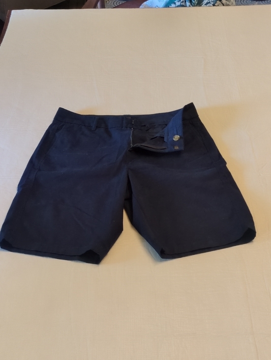 Quince Pants - Quince Organic Cotton Stretch Chino Bermuda Shorts Derp Navy Size 10